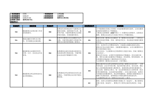 企业董事会议事流程_RCM风险控制矩阵模版