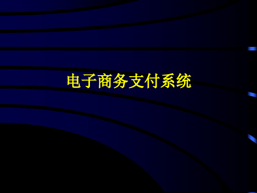 电子商务支付系统介绍