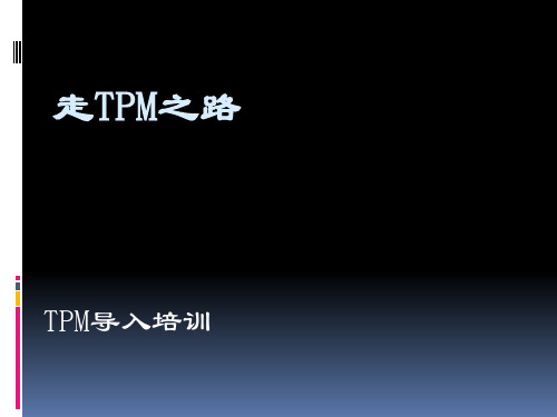 TPM导入培训教材(PPT 88页)