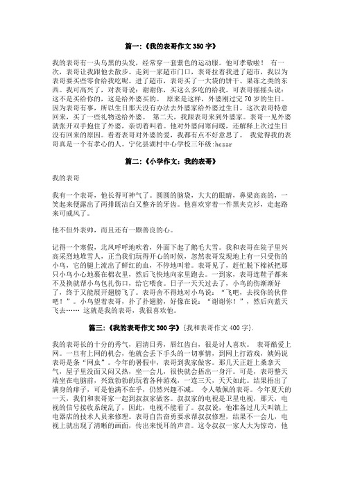 我和表哥作文400字