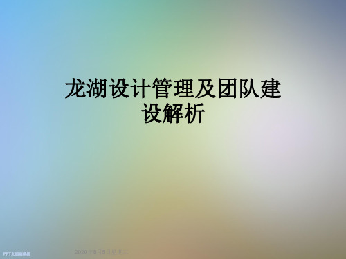 龙湖设计管理及团队建设解析
