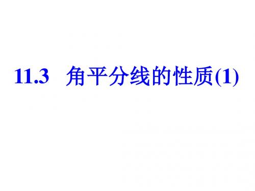 11.3角平分线的性质(1)
