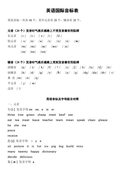 英语国际音标new