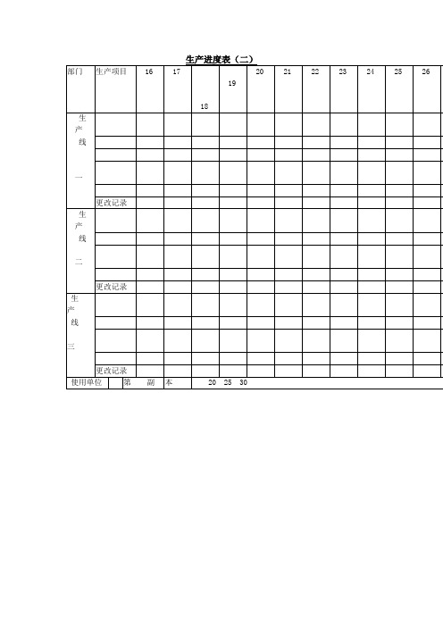 生产进度表(表格模板、doc格式)