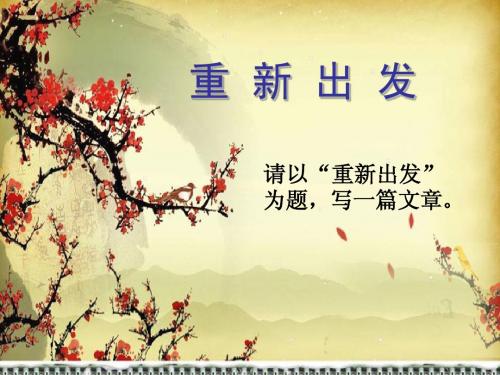 写作：重新出发