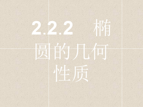 数学课件：2.2.2 椭圆的几何性质 