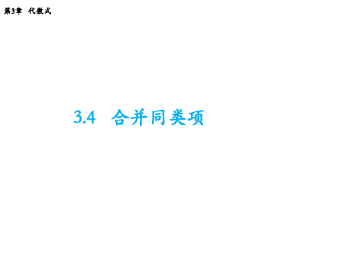 3.3.1 合并同类项 苏科版七年级数学上册教学课件