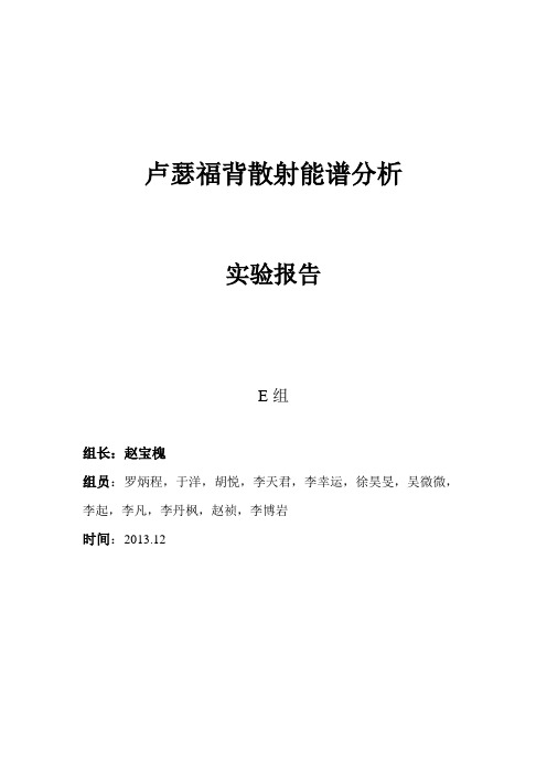 RBS实验报告(第九题感觉可以用来做第三题)