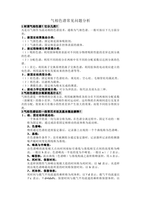 气相色谱常见问题分析