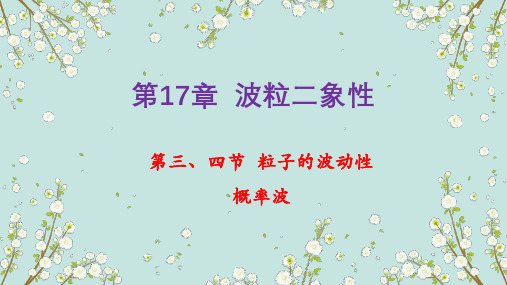 第十七章 波粒二象性(第三、四节)-山东省栖霞市第二中学人教版高中物理选修3-5课件 (共20张PPT)