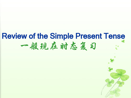 课 一般现在时复习课件汇总