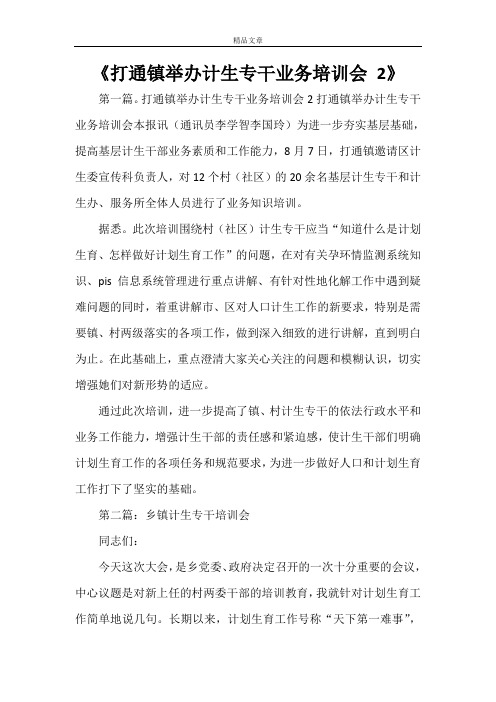 《打通镇举办计生专干业务培训会2》