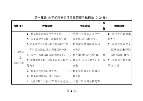 医院医疗质量管理考核标准