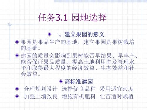 第一节果园建立