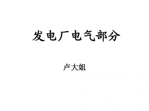 华电 发电厂电气第六讲