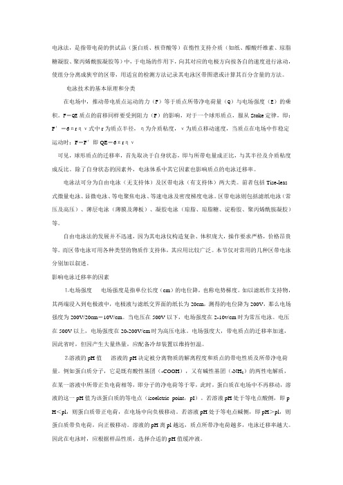 电泳工艺介绍概要