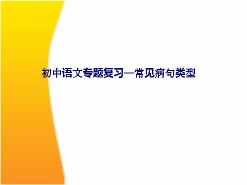 中考语文复习：病句复习专题