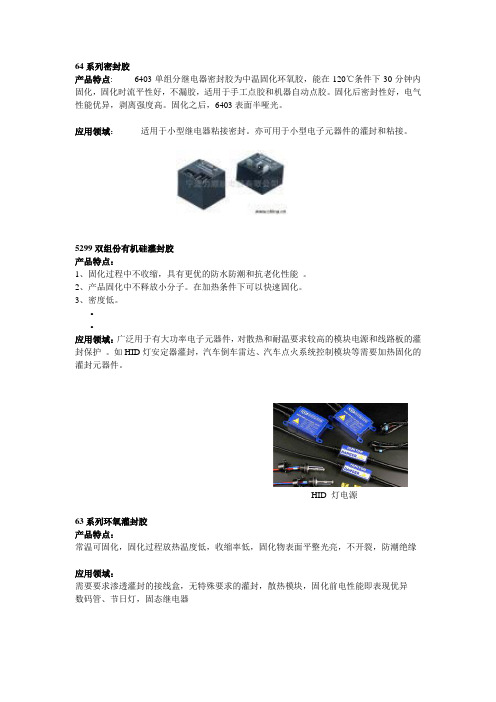 电子胶产品的应用领域1