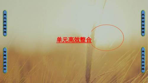 2018届高三历史一轮复习江苏专用课件 第1单元 单元高效整合 精品