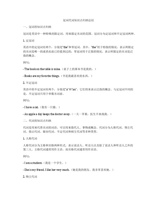 冠词代词知识点归纳总结