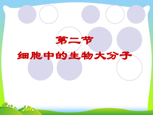 【最新】苏教版高中生物必修一：第2章第2节细胞中的生物大分子 课件.ppt