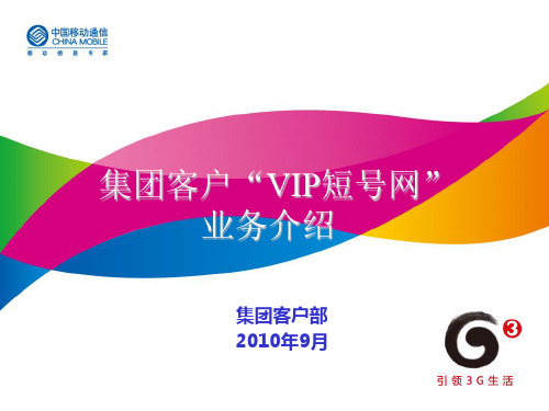 集团客户“VIP短号网”业务介绍