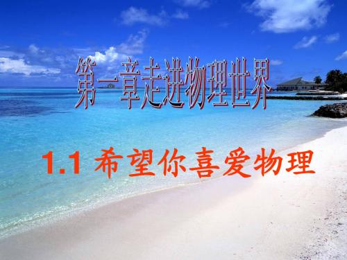 1.1希望你喜欢物理
