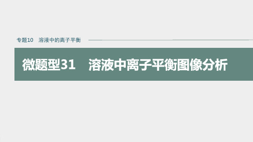 专题10 微题型31 溶液中离子平衡图像分析