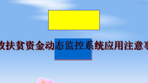 最新11264财政扶贫资金动态监控系统应用注意事项[李铭]