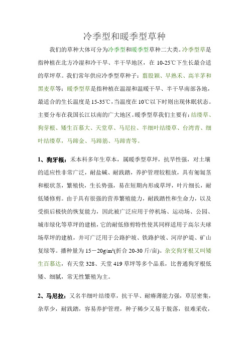 冷暖季型草坪