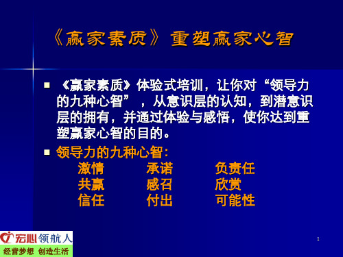 企业管理培训：领导的心智模式 PPT课件