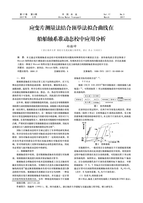 应变片测量法结合顶举法拟合曲线在船舶轴系准动态校中应用分析