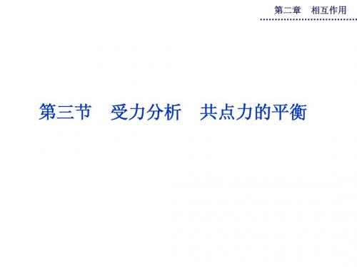 2015届高考物理新一轮复习 第二章第三节 受力分析 共点力的平衡课件 新人教版