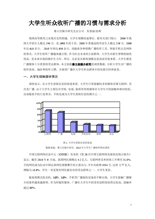 3.2 市场观察_大学生听众收听广播的习惯与需求分析