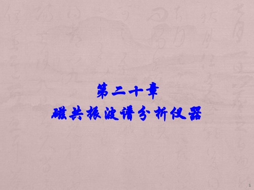 磁共振波谱ppt课件