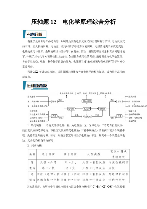 电化学原理综合分析(解析版)-高考化学压轴题专项训练