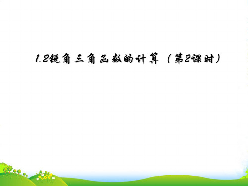 新浙教版九年级数学下册第一章《锐角三角函数的计算》精品课件