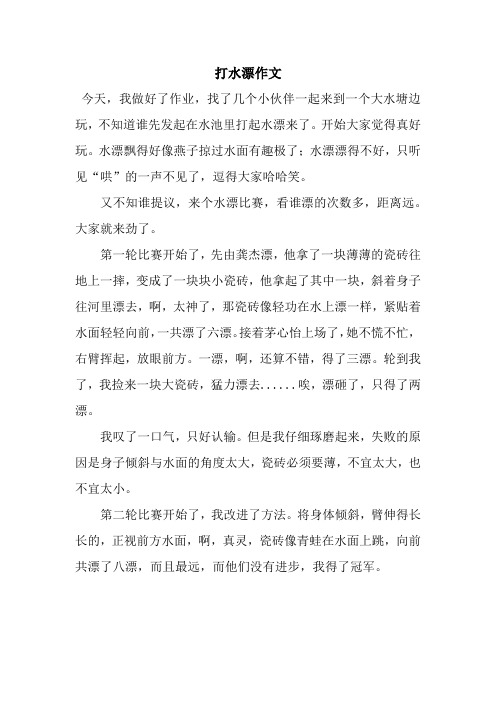 打水漂作文_1