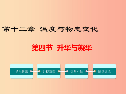 九年级物理全册 第十二章 第四节 升华与凝华课件 (新版)沪科版PPT