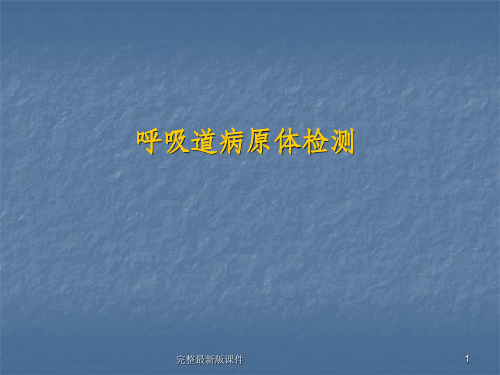 呼吸道病原体检测ppt课件