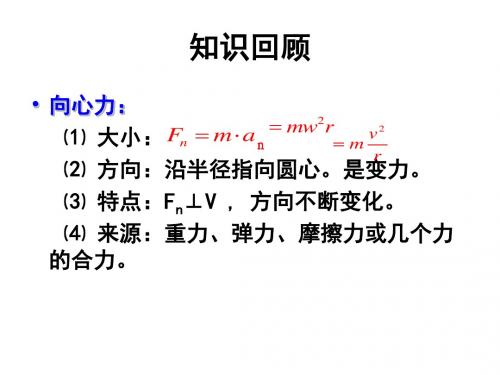 【最新】人教版高一物理必修二5.6 向心力 复习课件 (共31张PPT)