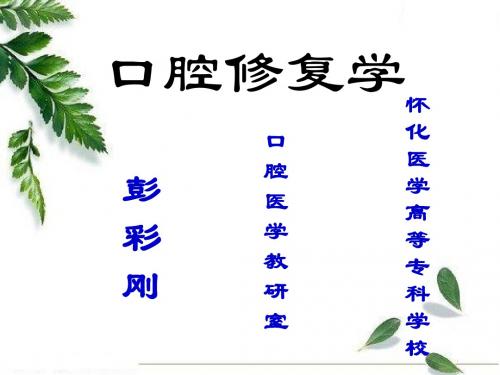 实验三采取印模及模型灌注