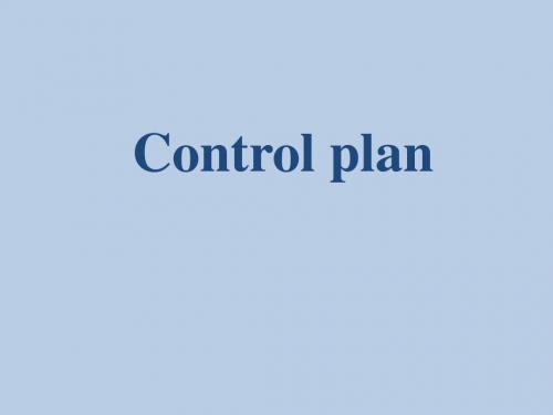 Control plan
