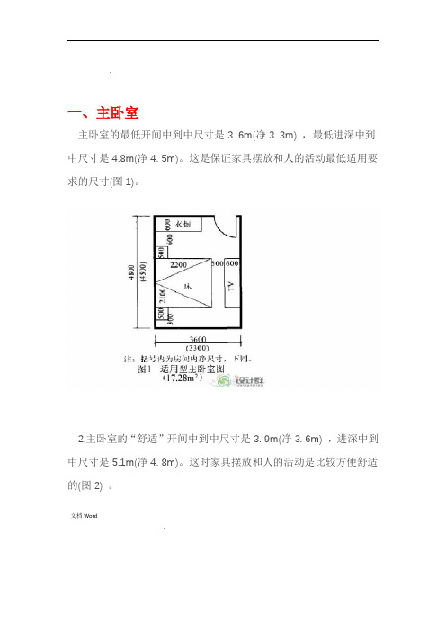 住宅房间的合理尺寸