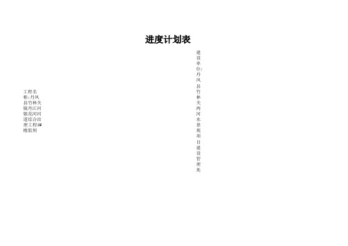 进度计划表