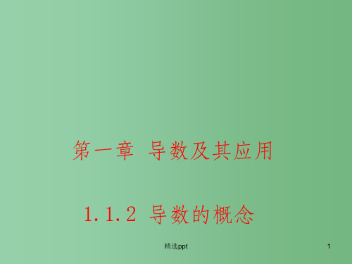(教师参考)高中数学 1.1.2 导数的概念课件 新人教A版选修2-2
