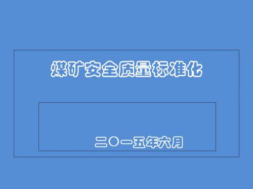 煤矿安全质量标准化培训资料(ppt 101页)