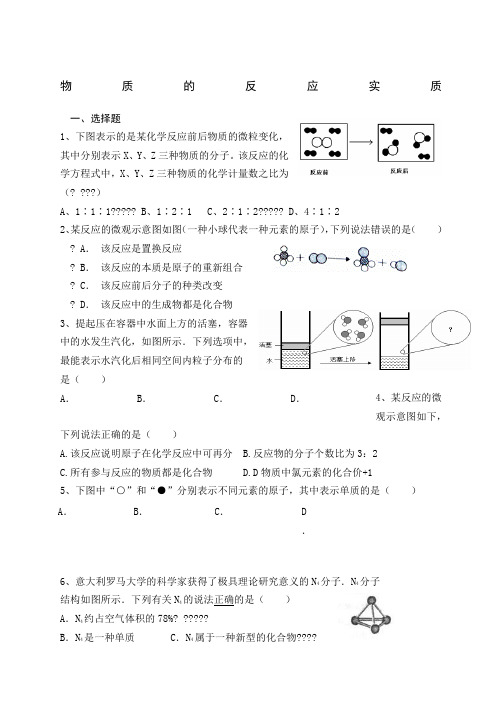 初中化学化学反应微观实质专题