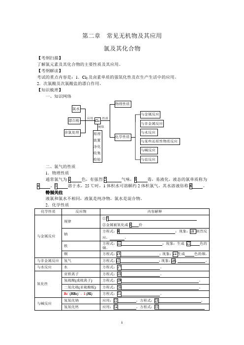 第二章  常见无机物及其应用氯及其化合物