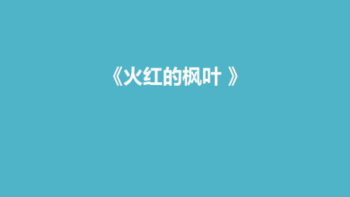 《火红的枫叶》课件